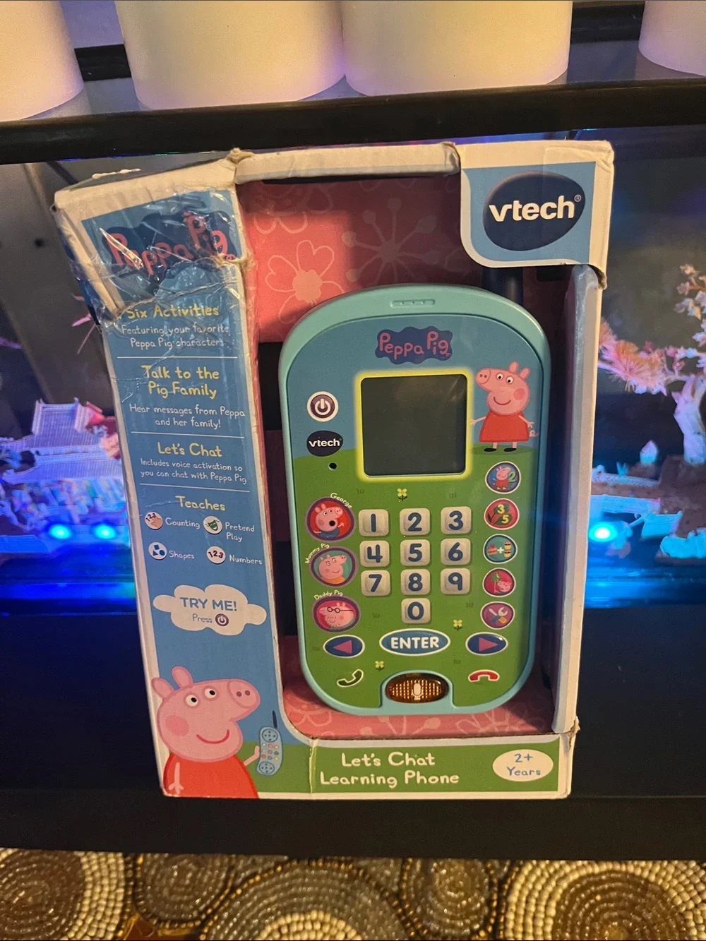 VTech Peppa Pig Let's Chat Learning Phone - Green/Blue